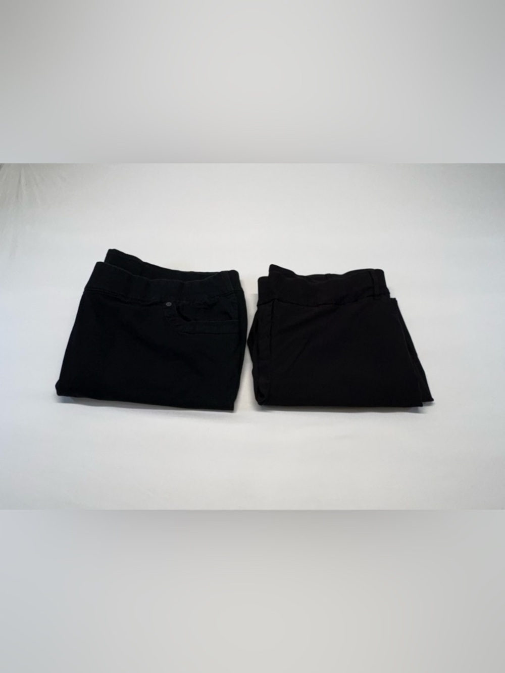Bundle of 2: Pennington’s Black Pull-On Pants – Size 24P (Dress & Jean Style)